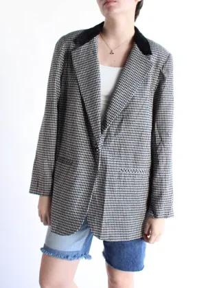 Vintage Houndstooth Blazer S0078