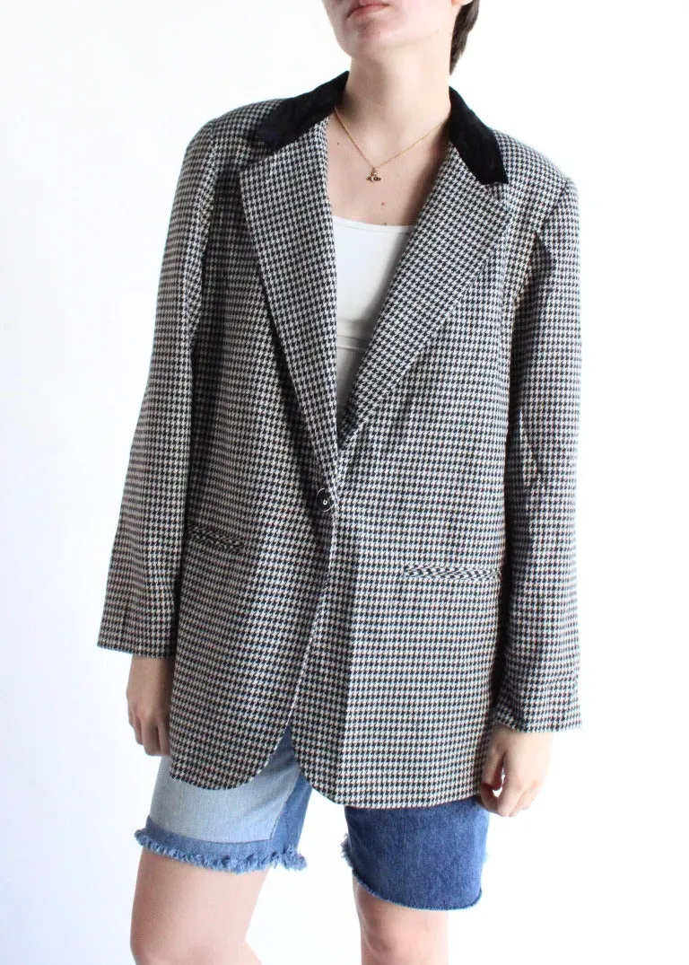 Vintage Houndstooth Blazer S0078