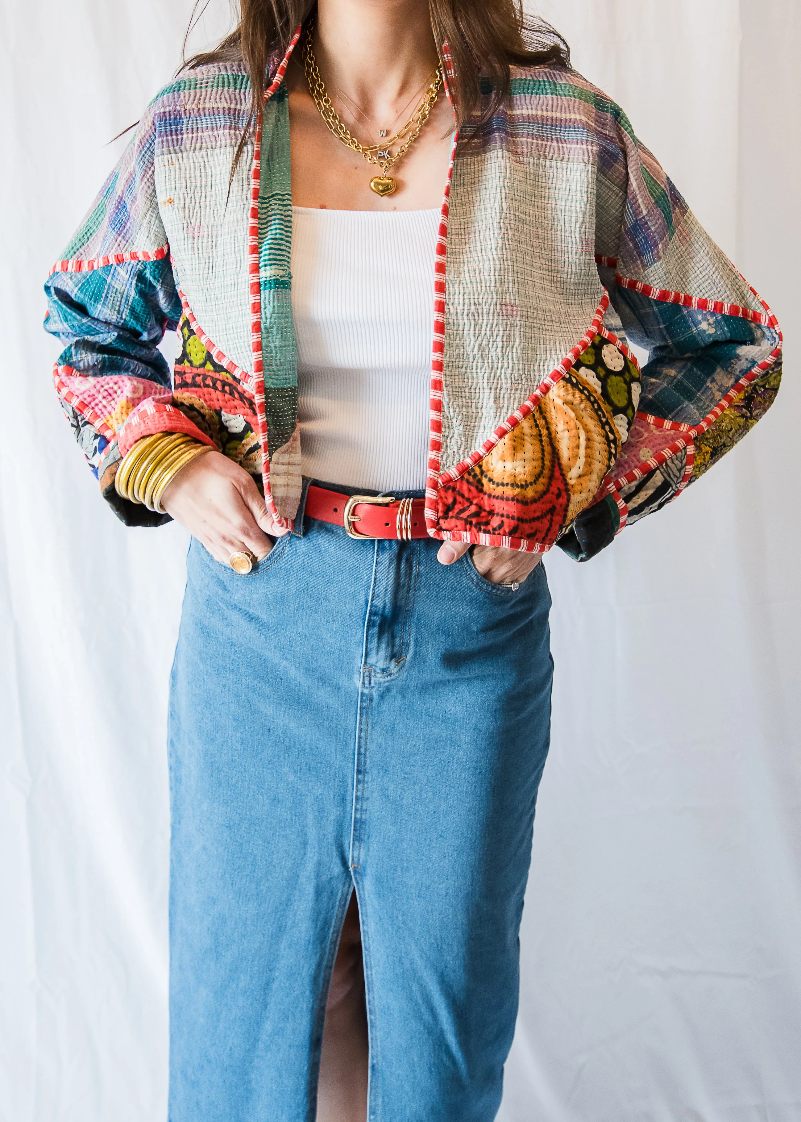 Vintage Quilted Bomber