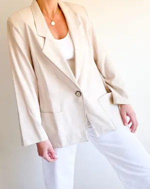 Vintage Sand Boxy Blazer