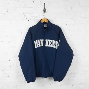 Vintage Yankees Padded Bomber Adidas Jacket - Navy - L