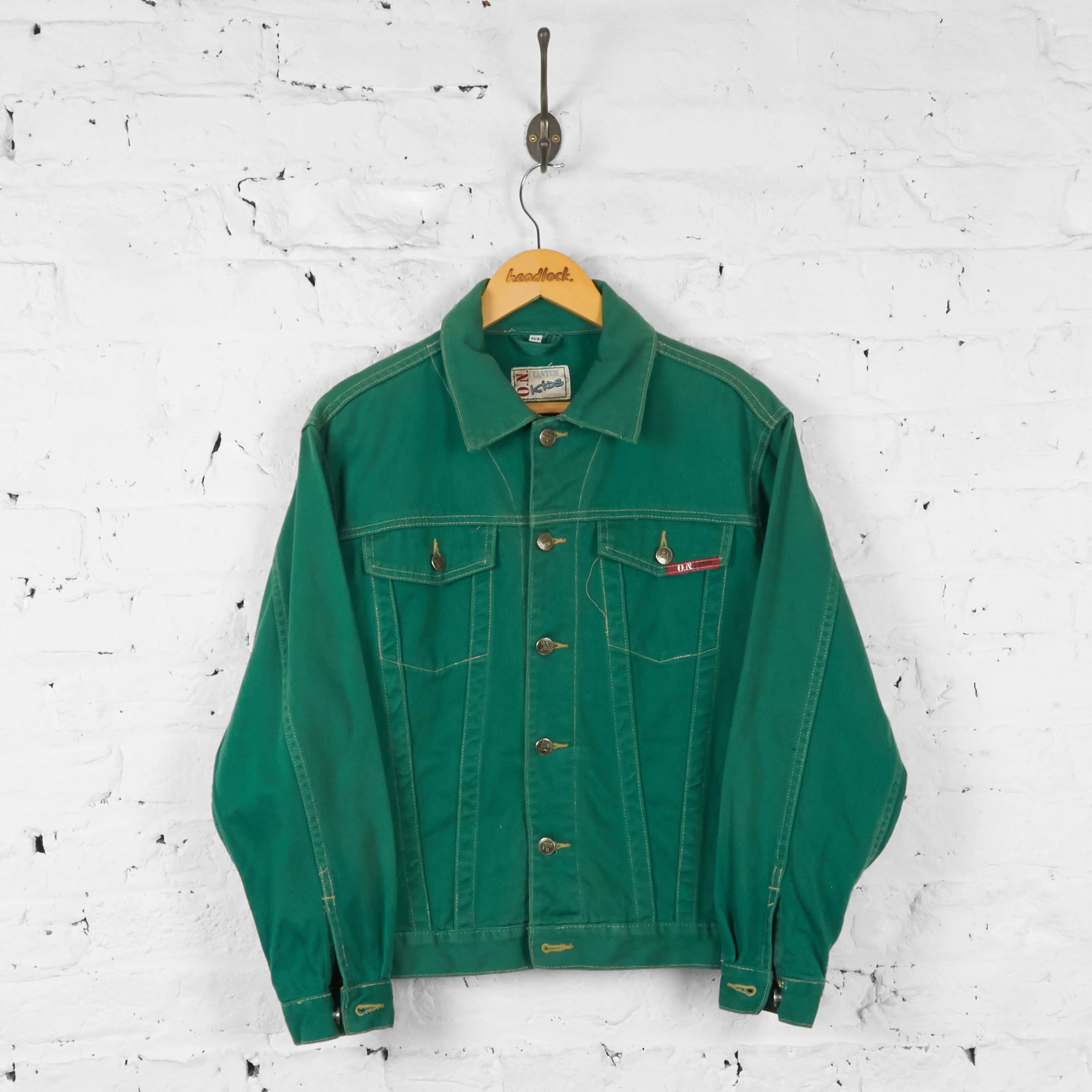 Vintage Youth Denim Jacket - Green - XL