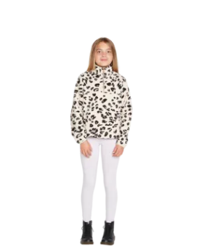Volcom Girls Pheelin It Mock Neck Fleece Pullover