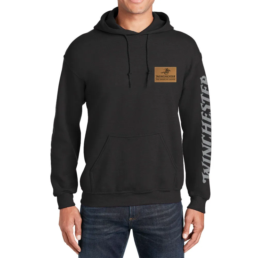 Winchester Legend - Rider Crest Banner - Fleece Pullover Hoodie - Made in USA