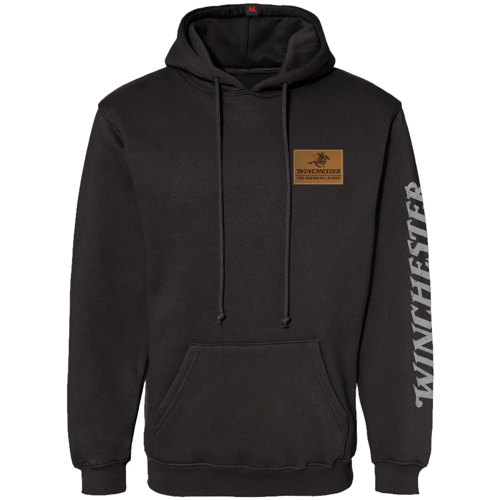 Winchester Legend - Rider Crest Banner - Fleece Pullover Hoodie - Made in USA