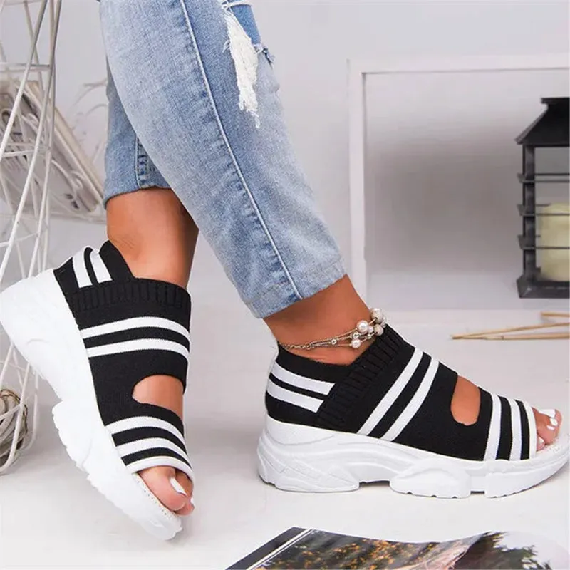 Women Breathable Comfy Slip-On Sports Sandal