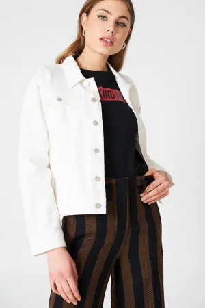 Women White Solid Jacket