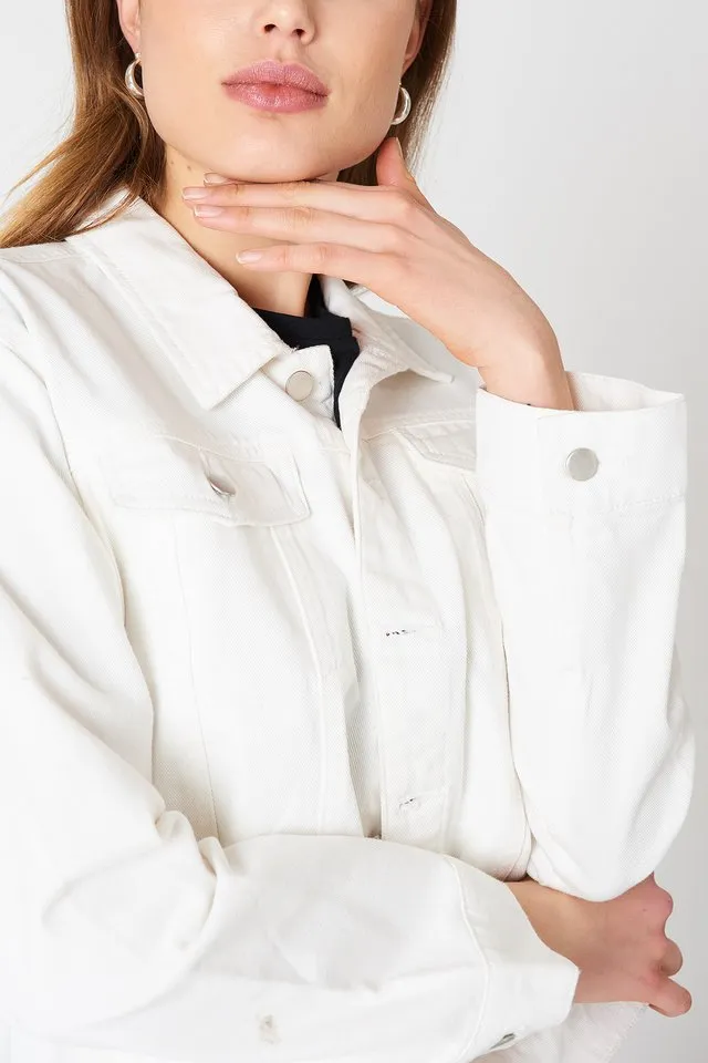 Women White Solid Jacket