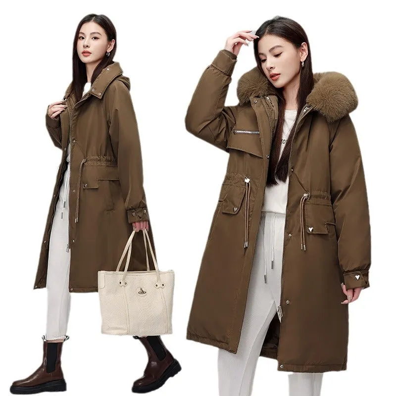 Women's Hooded Full Zip Parka Featuring Stain-Resistant Fabric