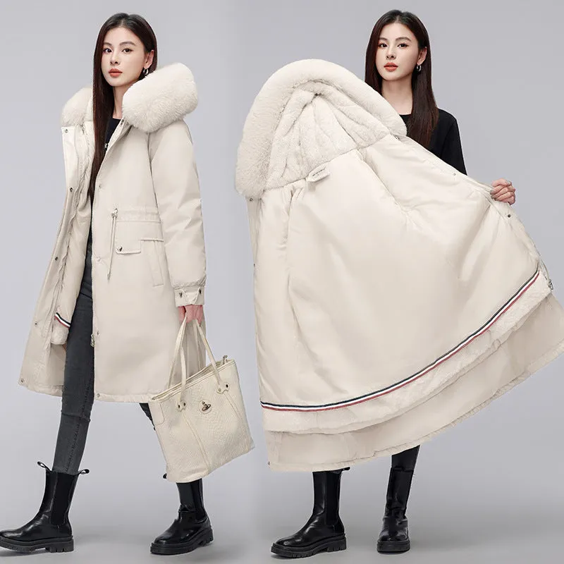 Women's Hooded Full Zip Parka Featuring Stain-Resistant Fabric