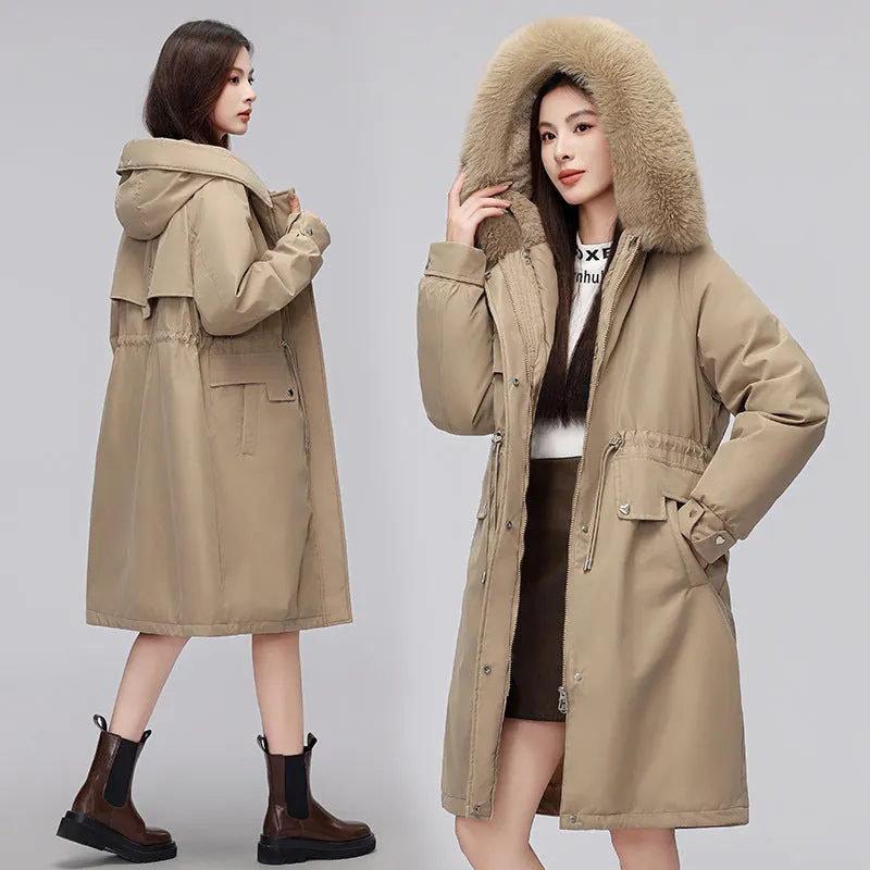 Women's Hooded Full Zip Parka Featuring Stain-Resistant Fabric