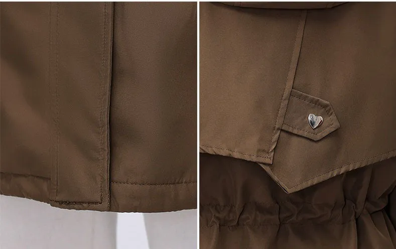 Women's Hooded Full Zip Parka Featuring Stain-Resistant Fabric