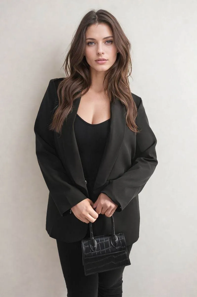 Womens Leopard Print Blazer Jacket