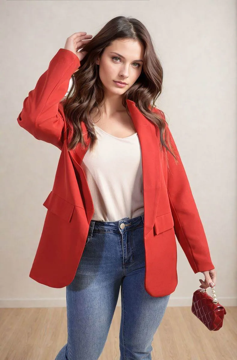 Womens Leopard Print Blazer Jacket