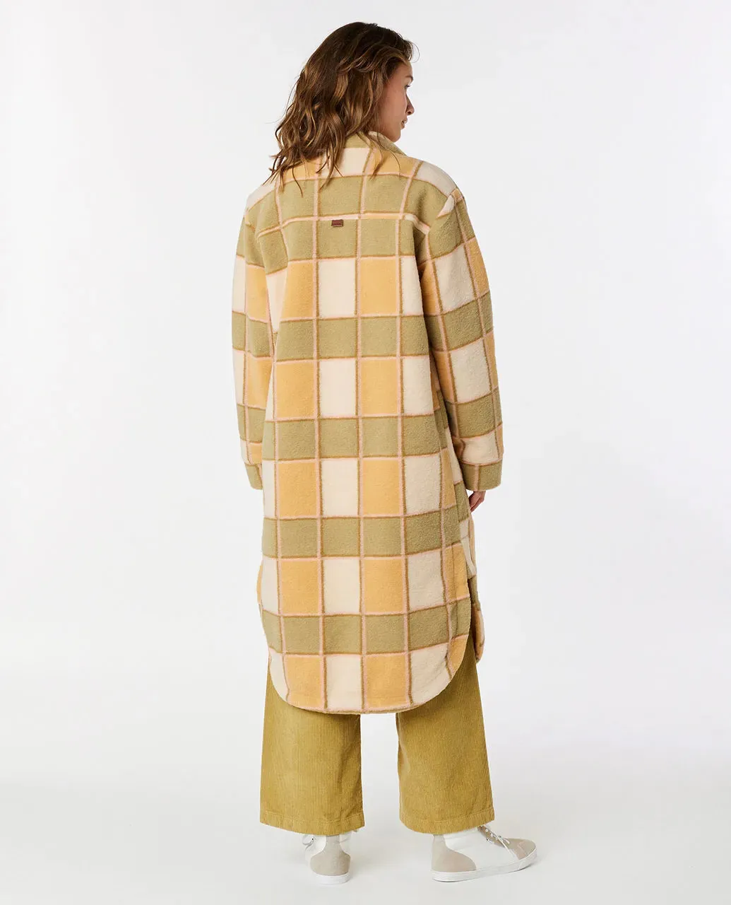 Women's Long Line Check Jacket