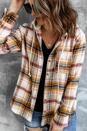 Womens Plaid Hooded Jacket