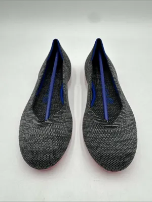 Women’s Rothy’s The Flats Color Gray Birdseye Flats Pink Sole Size 7 - Very Good