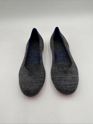 Women’s Rothy’s The Flats Color Gray Birdseye Flats Pink Sole Size 8.5 - Very Good