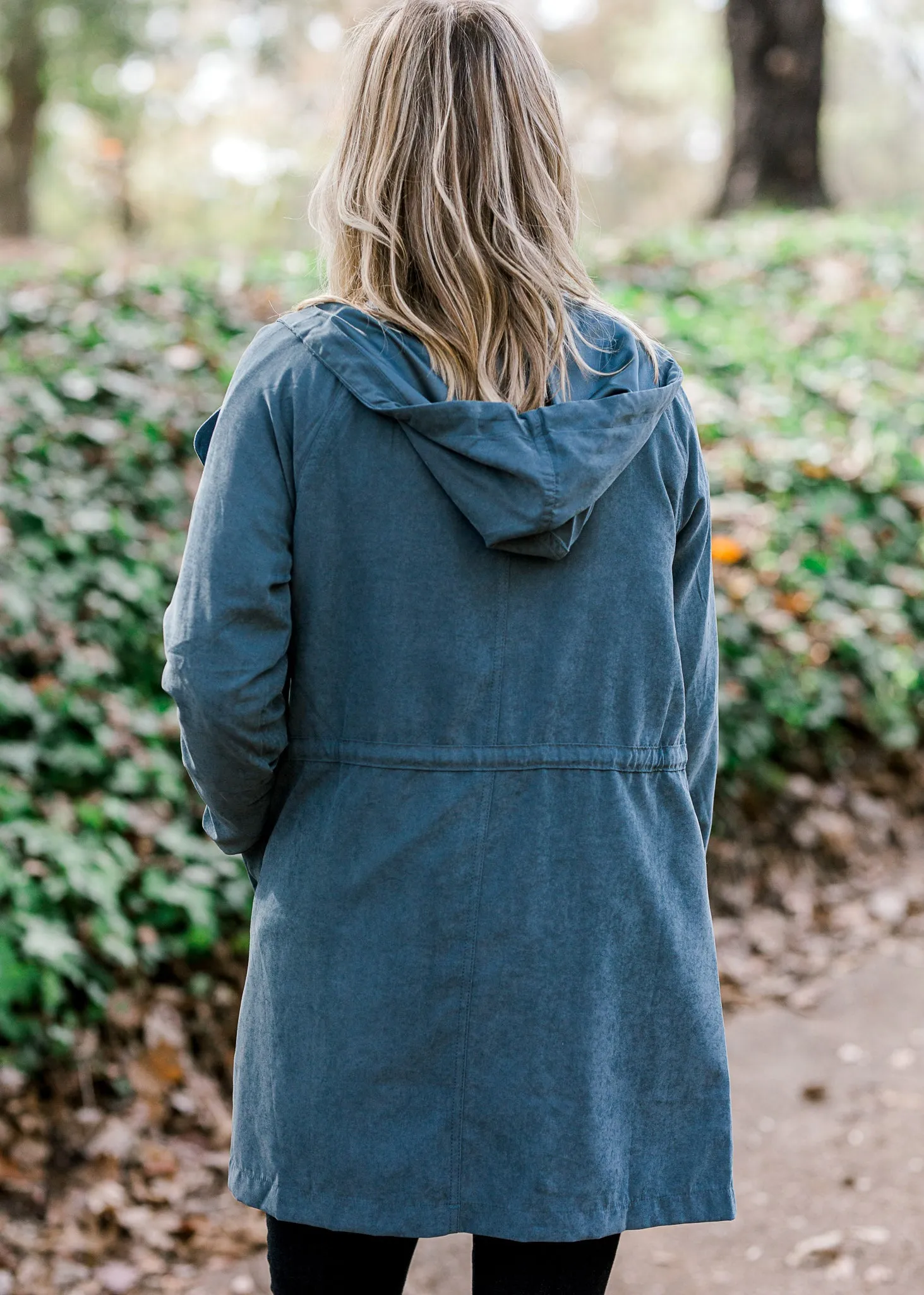 X Slate Blue Hooded Jacket
