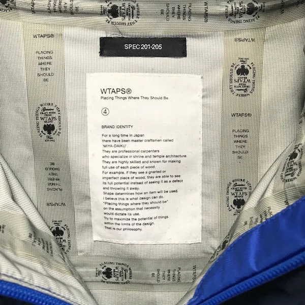 [XL] WTaps Ripstop Nylon Sherpa Mountain Parka Jacket Blue