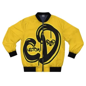 Yellow & Black Custom Drip's Men's Bomber Jacket