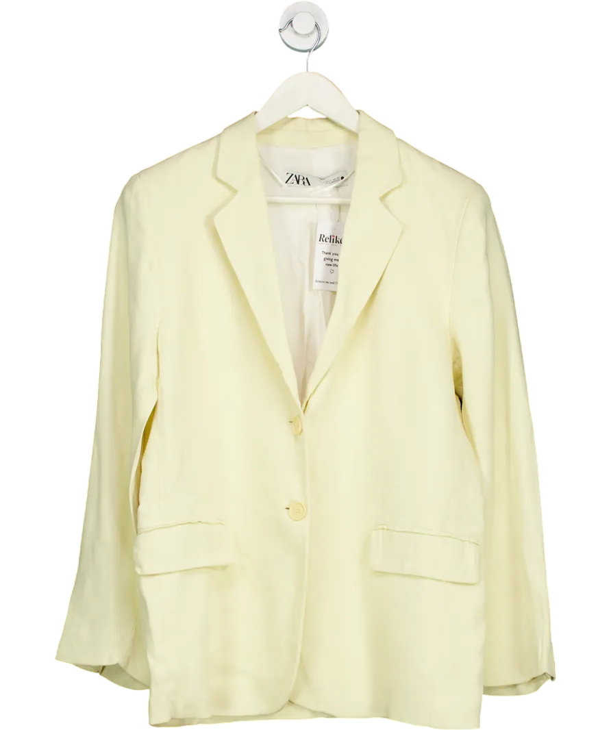 ZARA Yellow Oversized Blazer UK S